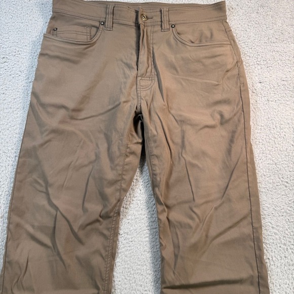 prAna Brion Slim Fit Pants Mens 32x31 Brown Stretch Hiking Outdoor - Picture 2 of 10